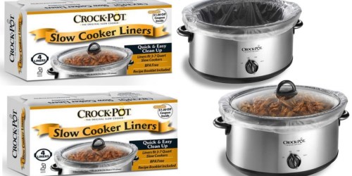 Crock-Pot Slow Cooker Liners 4 Count Boxes Only $1.50 Each (Don’t Miss HOT Lunch Crock Offer)