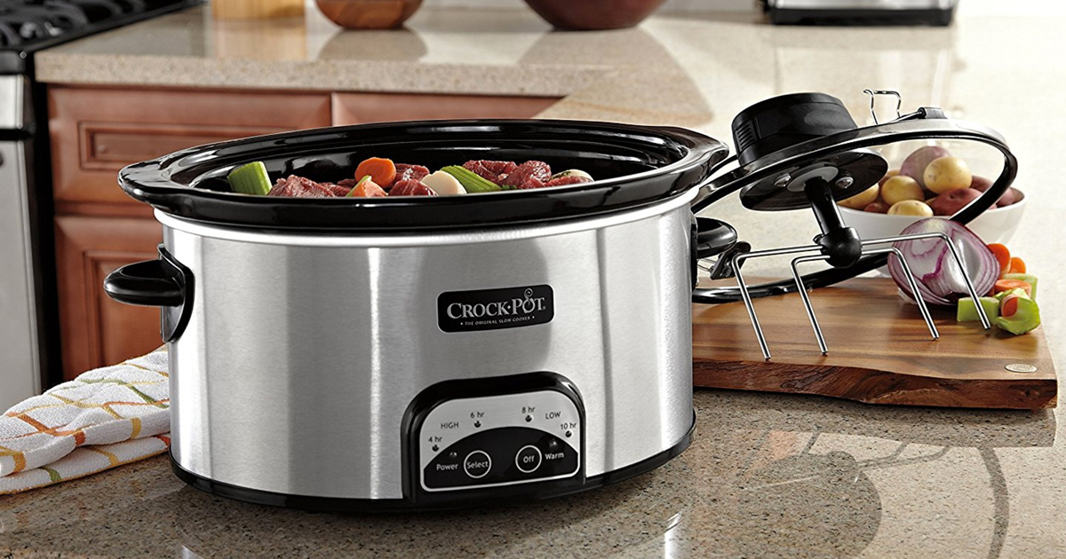 Crock-Pot 6.5 Qt. Programmable Slow Cooker with Auto Stir, Stainless Steel