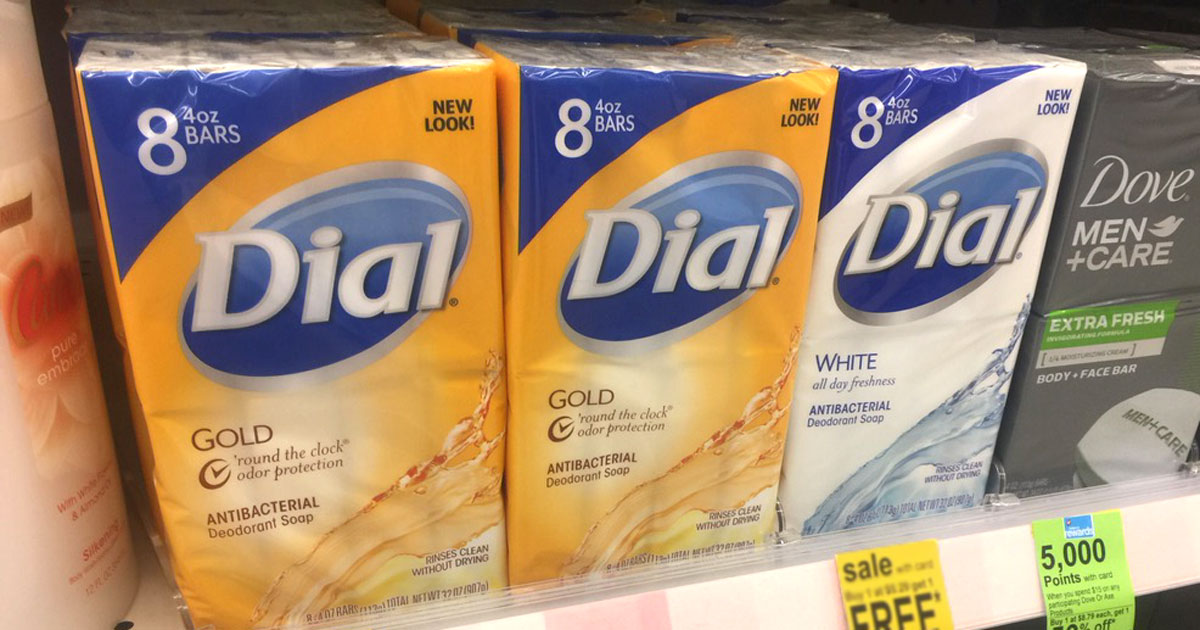 Walgreens: Dial Bar Soap 8-Pack ONLY $2 (Just 25¢ Per Bar) & More