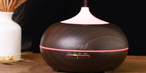 Amazon: Oak Leaf Essential Oil Diffuser Only $26.99, 6-Pack Essential Oils Only $9.99 Shipped + More