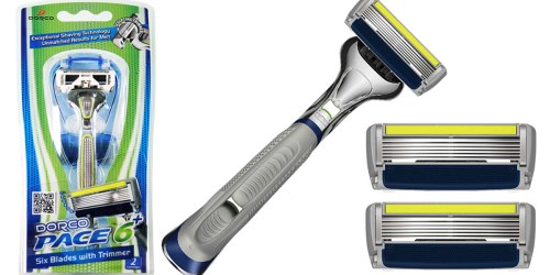 Dorco Pace 6 Plus Razor AND 2 Cartridges Just $1.99 Shipped (Regularly $6.50)