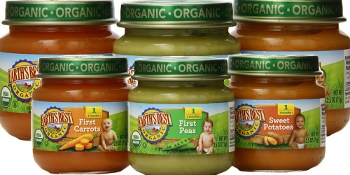 Amazon: Earth’s Best Organic Veggies Baby Food Jars 12-Count Only $5.59 Shipped (47¢ Per Jar)