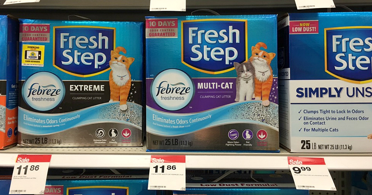 fresh step cat litter paw points