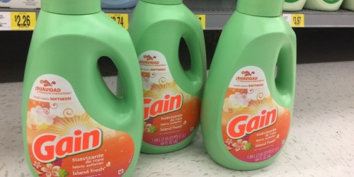$5/3 Gain Laundry Products Coupon = Fabric Softener 64oz Bottles $1.30 Each at Walmart