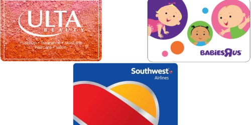 $150 Southwest Airlines eCard Only $135 + Discounted Gift Cards for Ulta, BabiesRUs & More