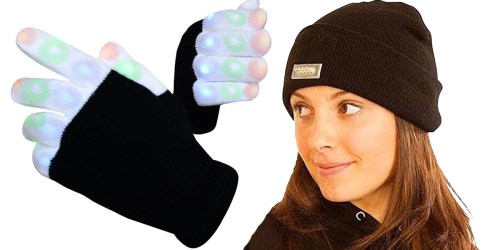 Amazon: Ohuhu LED Flashing Finger Light Gloves AND Flashlight Beanie Hat Only $9.89 For Both