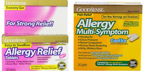Amazon: Extra 25% Off GoodSense Medicines = Allergy Relief 100 Ct Tablets Only $2.76 Shipped