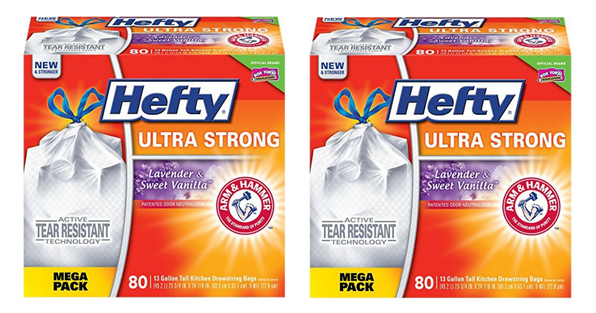 Amazon Hefty Ultra Strong Tall Kitchen Trash Bags 80 Count Pack Only