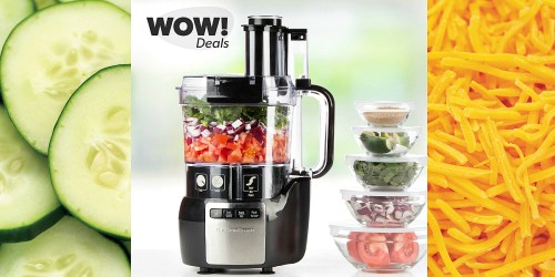 Hamilton Beach Stack & Snap Food Refurbished Processor AND 5-Piece Glass Bowl Set ONLY $15.96