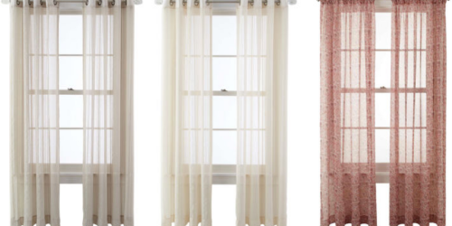 JCPenney: Sheer Window Panels As Low As $5.58 (Regularly $70 & Up)
