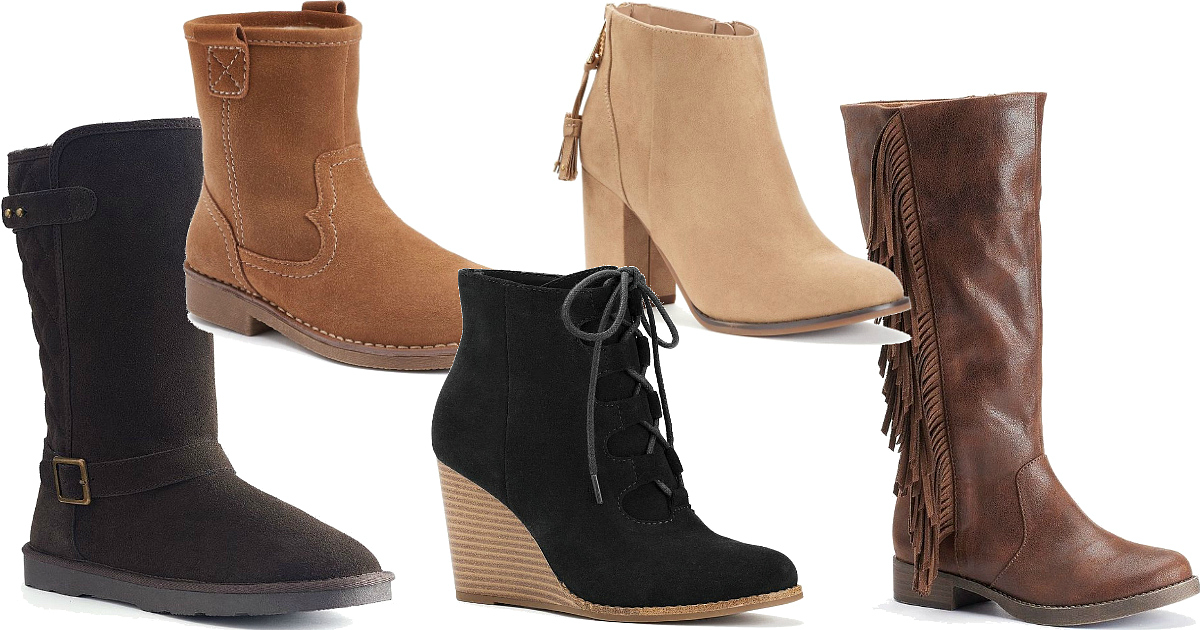 Kohl's Cardholders: FIVE Pairs Of Boots ONLY $50 Shipped + Earn $10 ...
