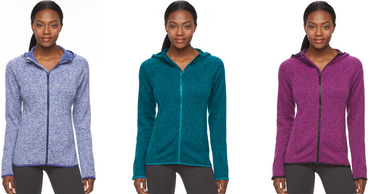 Kohl s Cardholders Women s Tek Gear Fleece Full Zip Hoodies Only 5.04 Shipped Regularly 40
