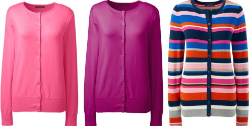 Lands’ End: Extra 31.4% Off Entire Order = Women’s Cardigans Only $13.71 (Reg. $49) & More