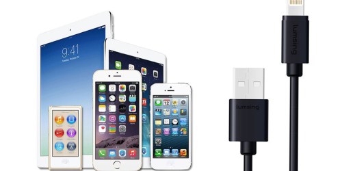 Amazon: Lumsing Apple MFI Certified Lightning To USB Charging Cable Only $6.99 (Regularly $13.99+)