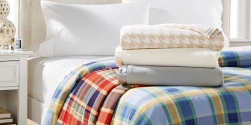 Macy’s: Martha Stewart Soft Fleece Blankets – ALL Sizes Only $14.99 (Regularly $50)