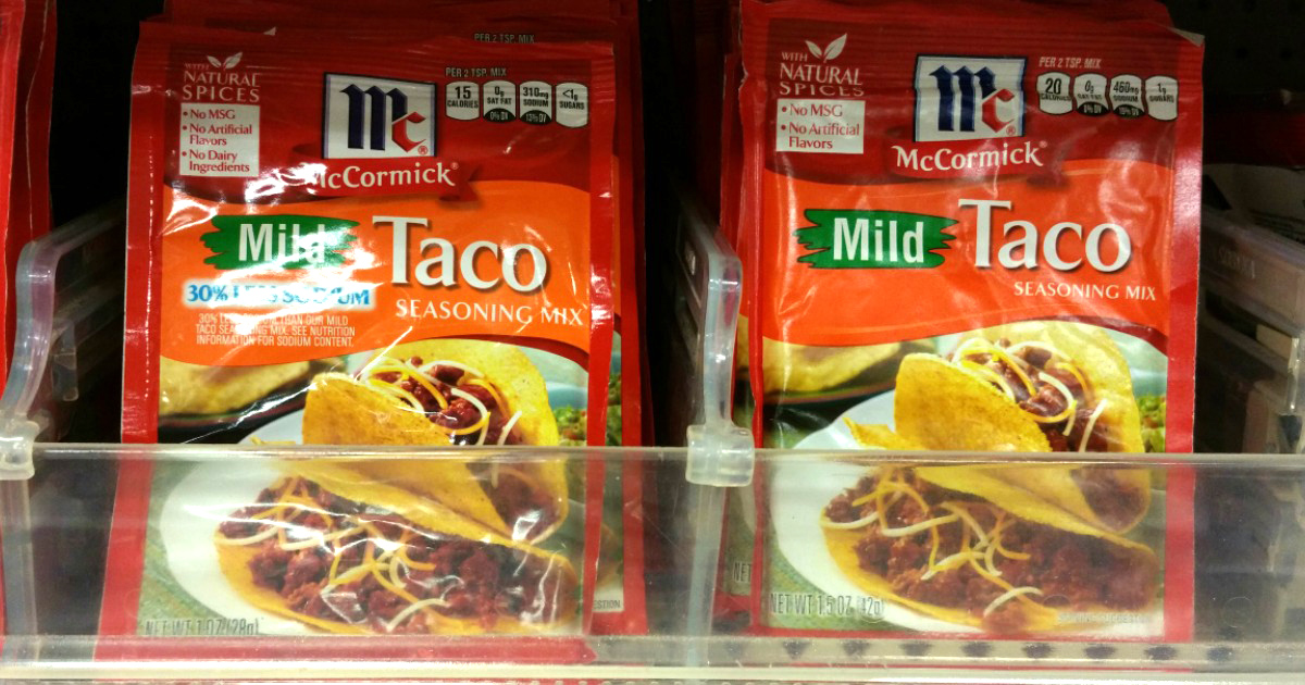 Three New McCormick Coupons = Taco Seasoning Packets ONLY 24¢ Each at