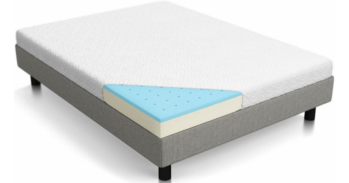 lucid 5-zone gel memory foam mattress topper
