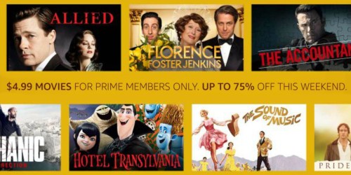 Amazon Prime: Buy HD Movies for ONLY $4.99