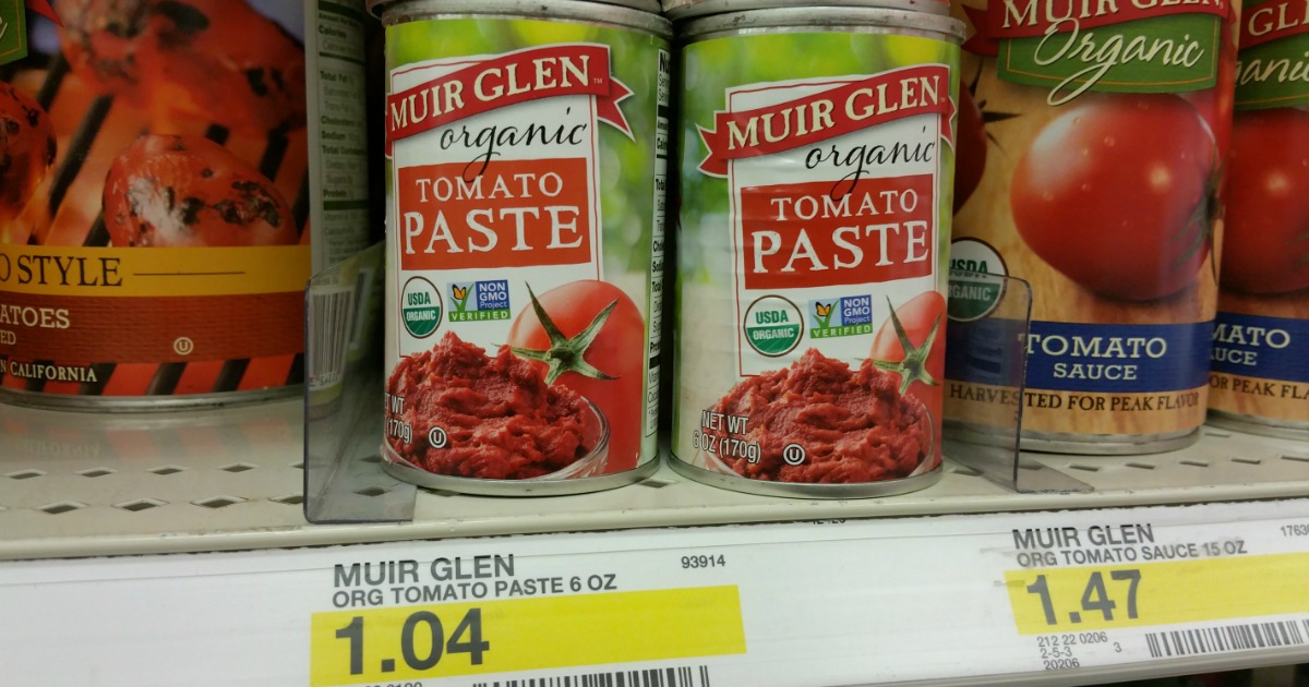 Target: 28¢ Muir Glen Organic Tomato Paste & 60¢ Diced Tomatoes
