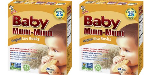 Amazon: 6 Boxes of Baby Mum-Mum Rice Rusks ONLY $6 (Just $1 Per Box) Ships W/$25 Order