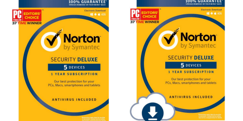 Amazon: Norton Security Deluxe Key Card For 5 Devices Only $38.49 (Regularly $79.99)