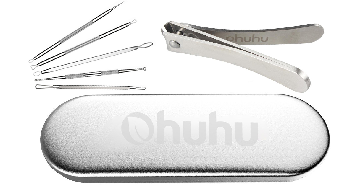 Amazon 5Piece Blackhead Remover Kit AND Stainless Steel Nail Clippers