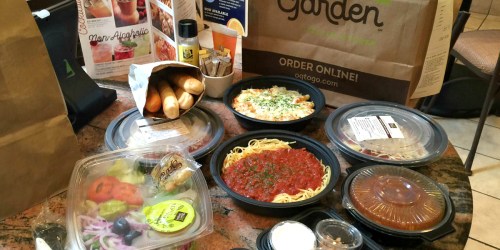 Olive Garden Fans! FOUR Entrees & Breadsticks + Salads ONLY $20.98