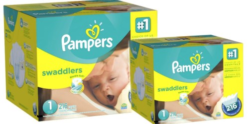 Amazon Prime: Pampers Swaddlers Size 1 Diapers 216 Count Box Only $20.47 (Just 9¢ Each) + More