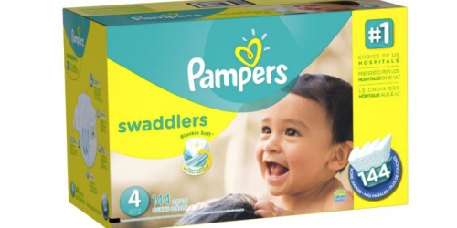 Amazon Family: Pampers Swaddlers Size 4 Diapers 144-Count Box Only $18 Shipped (13¢ Per Diaper)