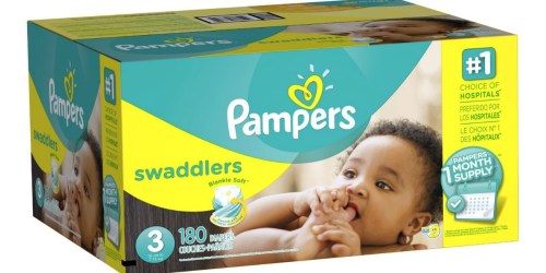 Amazon Family: Pampers Swaddlers Size 3 Diapers 180-Count Box Only $26.31 Shipped