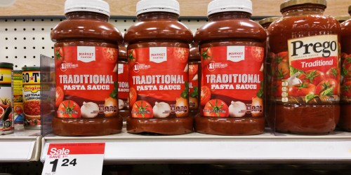 Target: Market Pantry Pasta Sauce Huge 45oz Jars Only $1.18 (Regularly $2.87) – No Coupons Needed