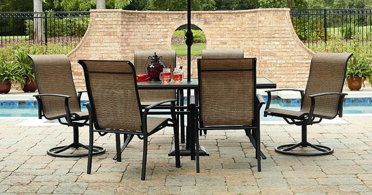 Sears Com Garden Oasis Harrison 7 Piece Dining Set Only 260 99 Regularly 599 Hip2save - Sears Patio Furniture Garden Oasis