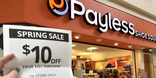 Payless: $10 Off $25 In-Store Coupon + $5 Clearance Shoes = FIVE Pairs of Shoes Possibly Just $15