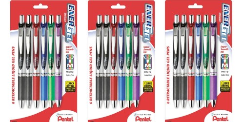 Amazon: Pentel EnerGel Gel Ink Pens 6-Count Pack Only $4.25