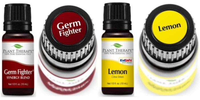 Plant Therapy Germ Fighter AND Lemon Essential Oils 10ml Bottles Just $8.95 Shipped ($4.48 Each)