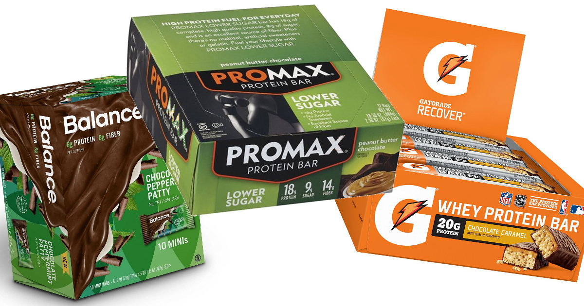 Amazon Big Savings on Select Protein Bars (Balance, ProMax, Gatorade