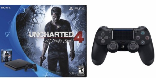 PlayStation 4 500GB Console Uncharted 4 Bundle + Extra Controller Only $249.99 Shipped