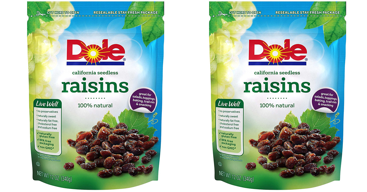 Amazon Dole Raisins 12oz Bag ONLY 3.49