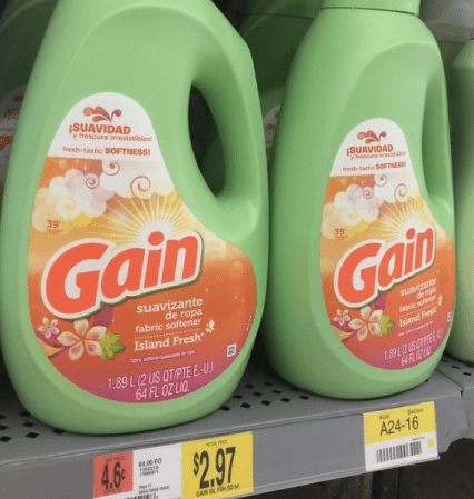 5 3 Gain Laundry Products Coupon Fabric Softener 64oz Bottles 1 30 Each At Walmart Hip2save