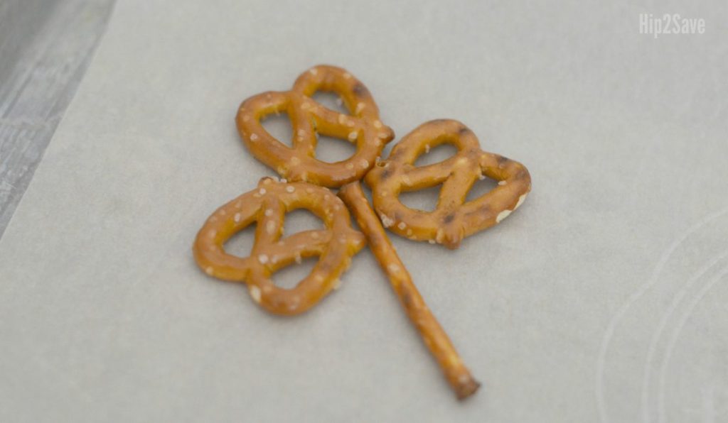 pretzels in the shape of shamrock