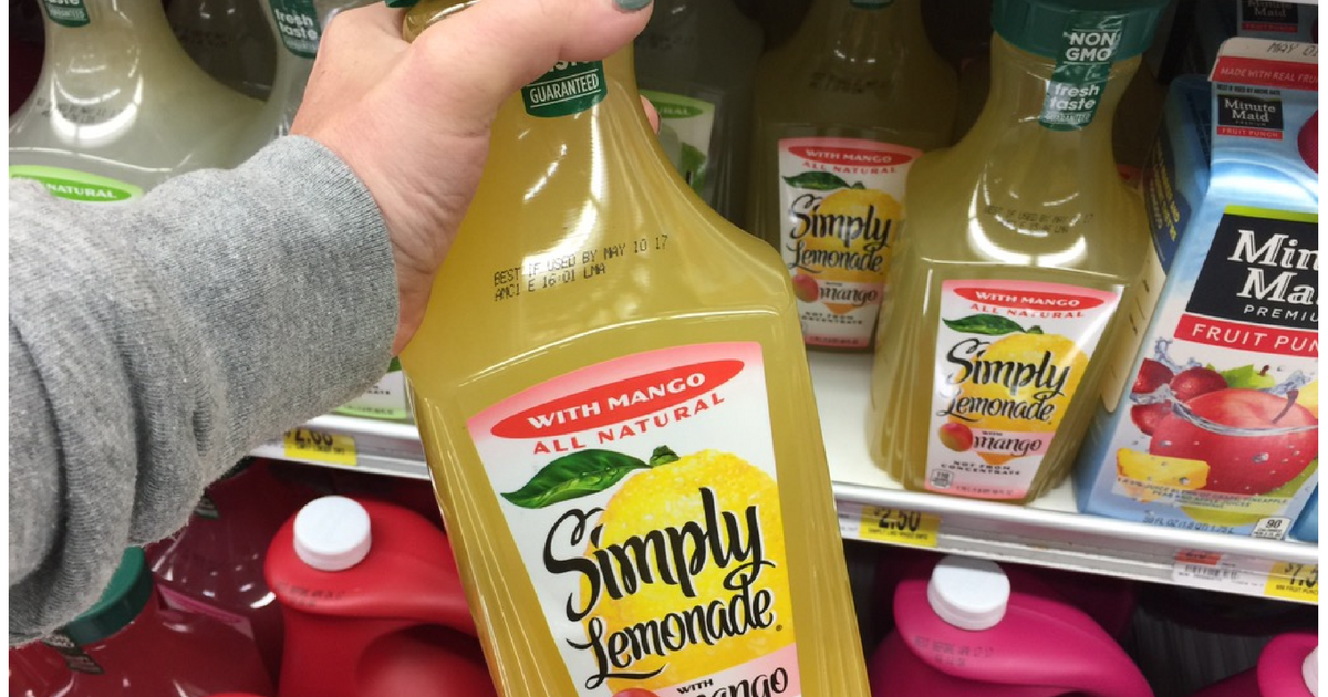 New 1/1 Simply Beverages Coupon = Lemonade 59 Oz Bottle Only 1.50 At
