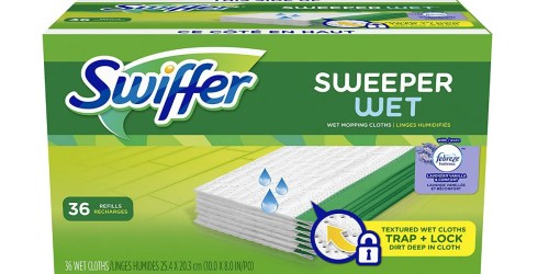 Amazon Prime: Swiffer Sweeper Wet Mop Refills 36  Count Box Only $7.90 Shipped