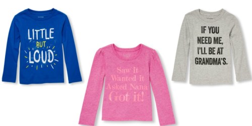 The Children’s Place: Toddler Girls & Boys Graphic Tees Only $1.99 Shipped + More