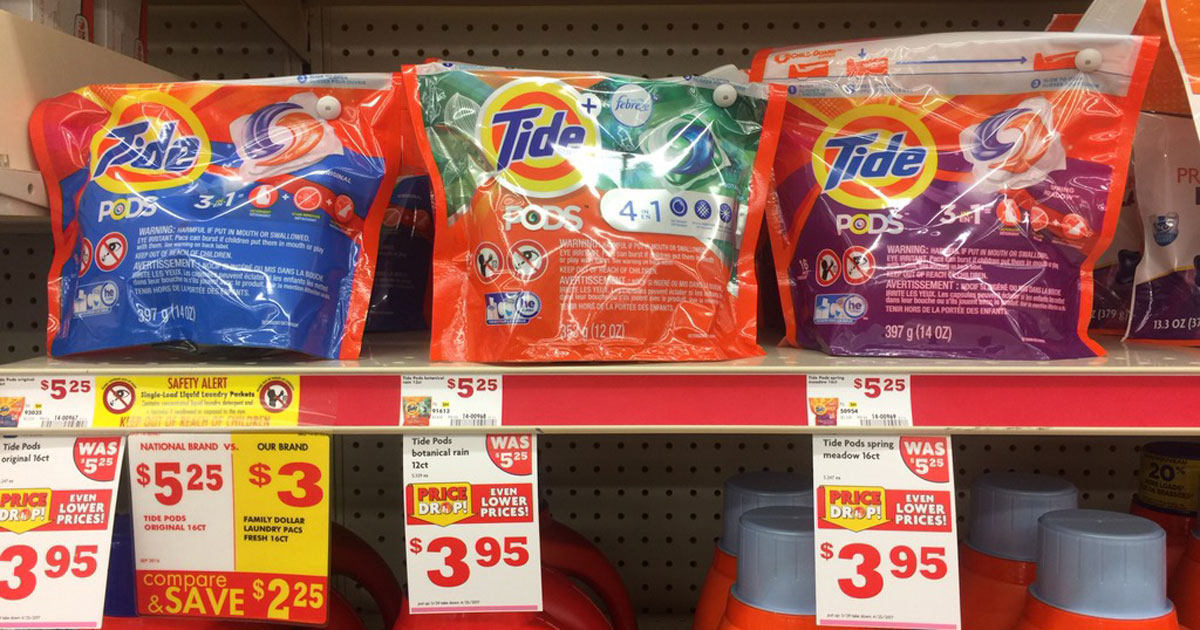 Family Dollar Tide Pods 12 Count & Gain Flings 16 Count Just 95¢ + More
