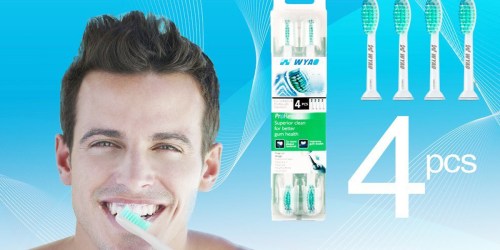 Amazon: 4 Pack of Replacement Toothbrush Heads For Philips Sonicare Brushes Only $6.99