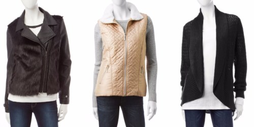 Stage $4.99 Clearance Sale = Faux Fur & Leather Moto Jacket Only $4.99 (Regularly $70) & More
