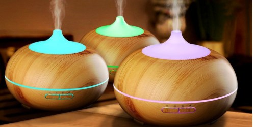 Amazon: VicTsing Wood Grain Essential Oil Diffuser w/ Color Changing LED Lights Only $22.99