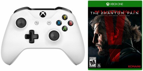 XBOX One S White Wireless Controller + Metal Gear Solid V Phantom Pain Bundle $39.99 Shipped