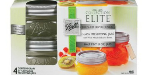 Walmart.com: 4 Pack Ball Collection Elite Half Pint Jars Only $1.50 (Regularly $4)