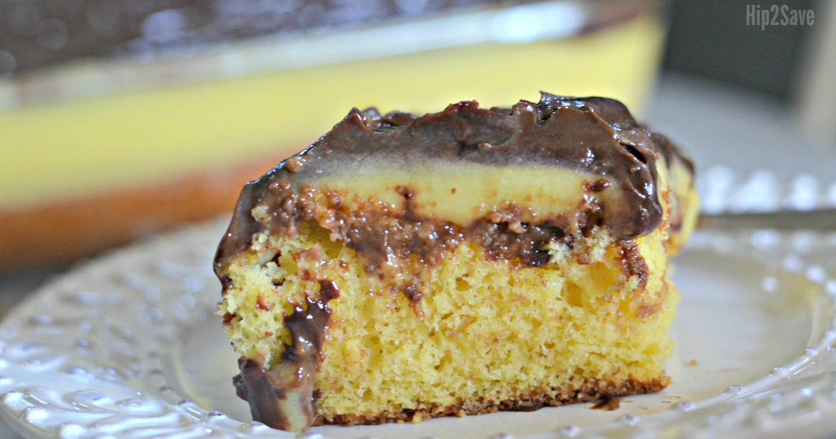 Easy Boston Cream Poke Cake Recipe - Hip2Save